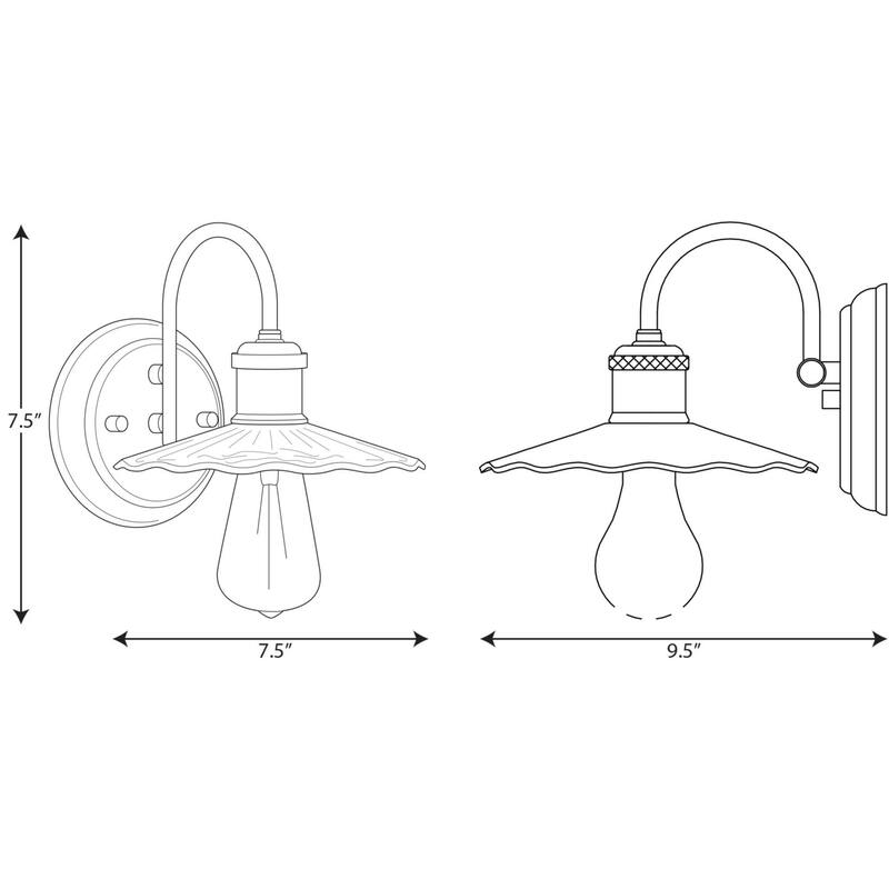 Progress Lighting Fayette 8" Tall Bathroom Sconce