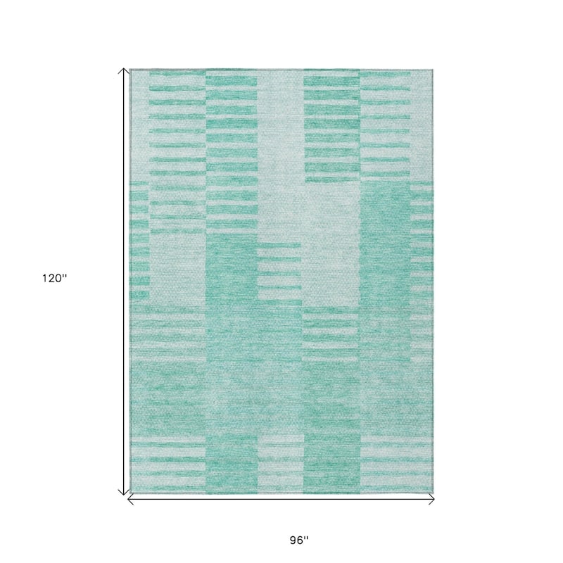 HomeRoots Striped Transitional Rectangle Outdoor Rug