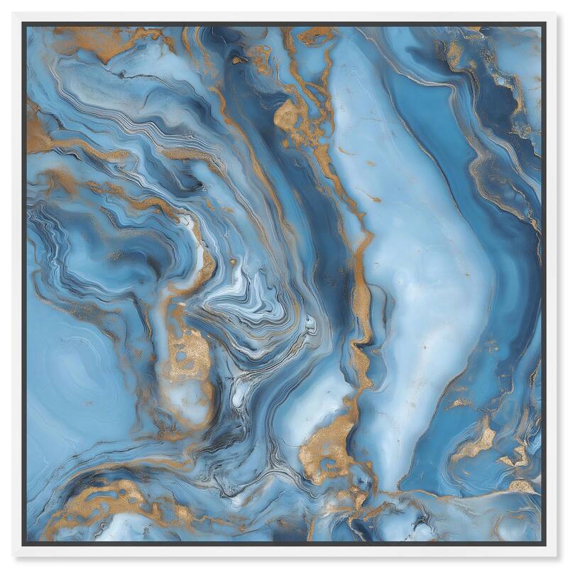 River Gold Canvas by Art Remedy - White - 20" x 20"