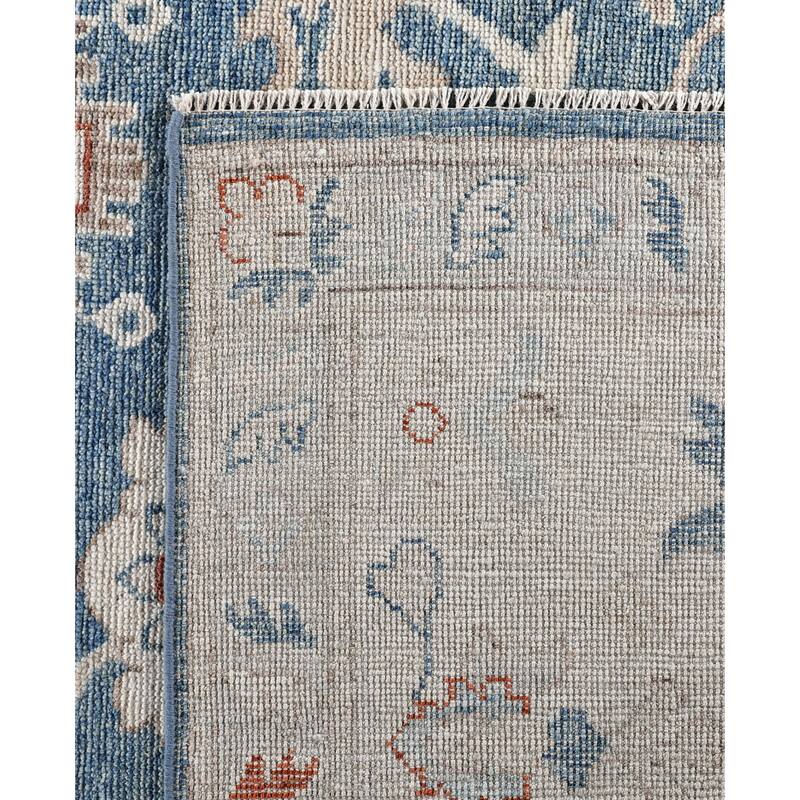 Oushak One-of-a-Kind Hand-Knotted Area Rug - Blue - 8' 10" x 12' 1"