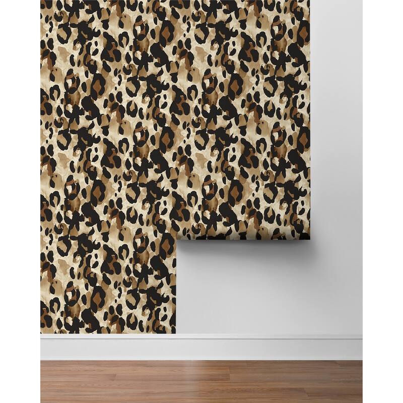 Harry & Grace Leopard Print Peel and Stick Wallpaper