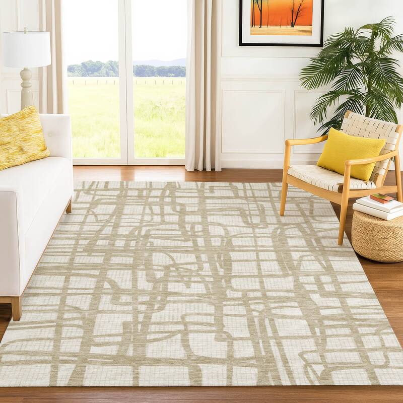 Machine Washable Indoor/ Outdoor Modern Centurion Chantille Rug