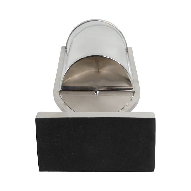 Modern Glass Pillar Candle Holder Decorative Lantern with Steel Frame