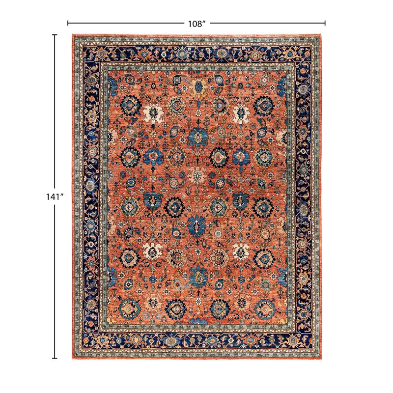 Serapi One-of-a-Kind Hand-Knotted Area Rug - Orange - 9' 0" x 11' 9"