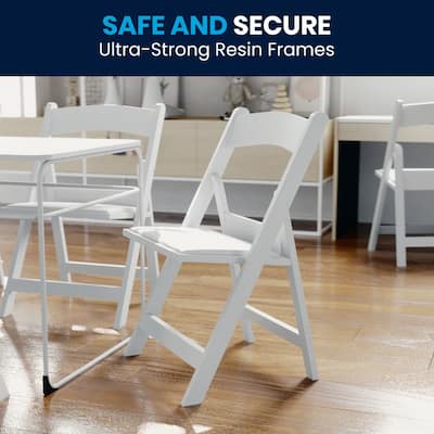 10Pk Kids Resin Folding Chair with Vinyl Padded Seat - 12.25"D x 13.25"W x 21"H