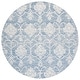 preview thumbnail 73 of 83, SAFAVIEH Handmade Metro Mizka French Country Wool Rug 6' Round - Blue/Ivory - Round