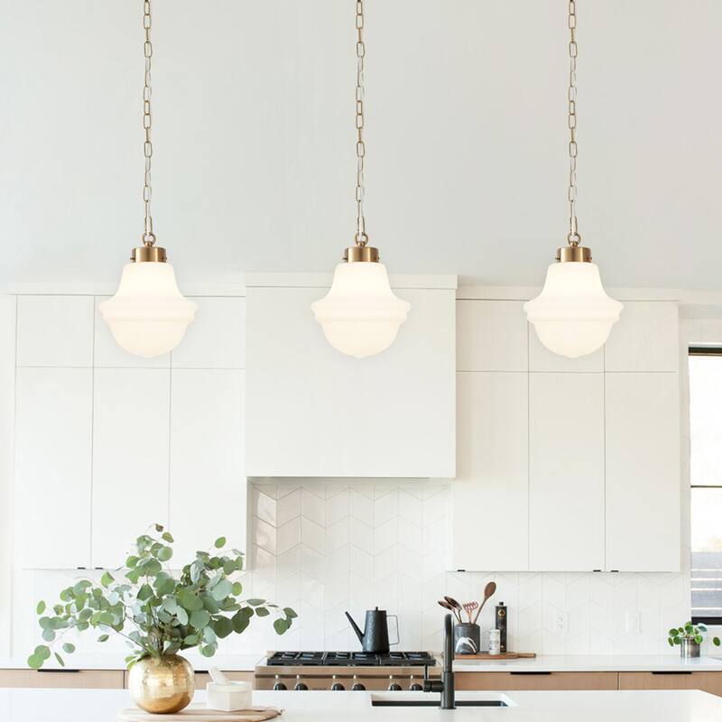 1-Light Pendant Light with Glass Shade