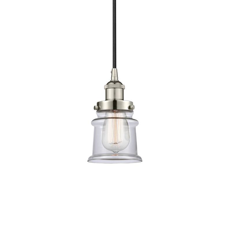 Innovations Lighting 616-1PH-9-5 Canton Pendant Canton 5" Wide Mini - Polished Nickel / Clear