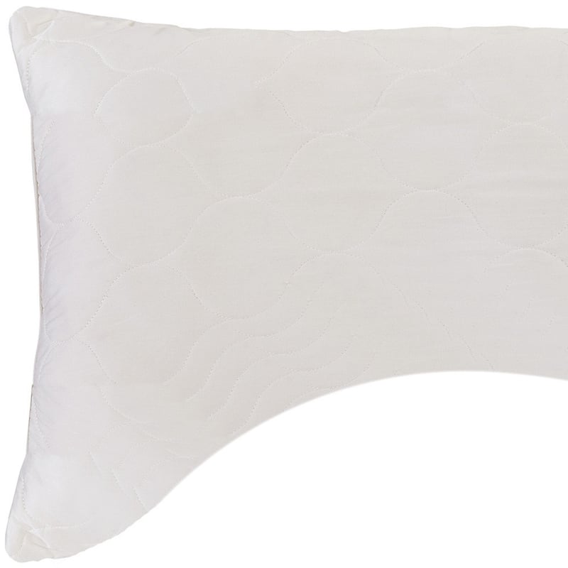 HomeRoots Cotton Wool Hypoallergenic Ergonomic Standard Size Bed Pillow - Ivory
