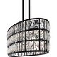 preview thumbnail 5 of 8, Gibson 5-Light Matte Black Linear Chandelier