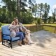 preview thumbnail 4 of 10, Costway Glider Outdoor Patio Rocking Bench Loveseat Cushioned Seat