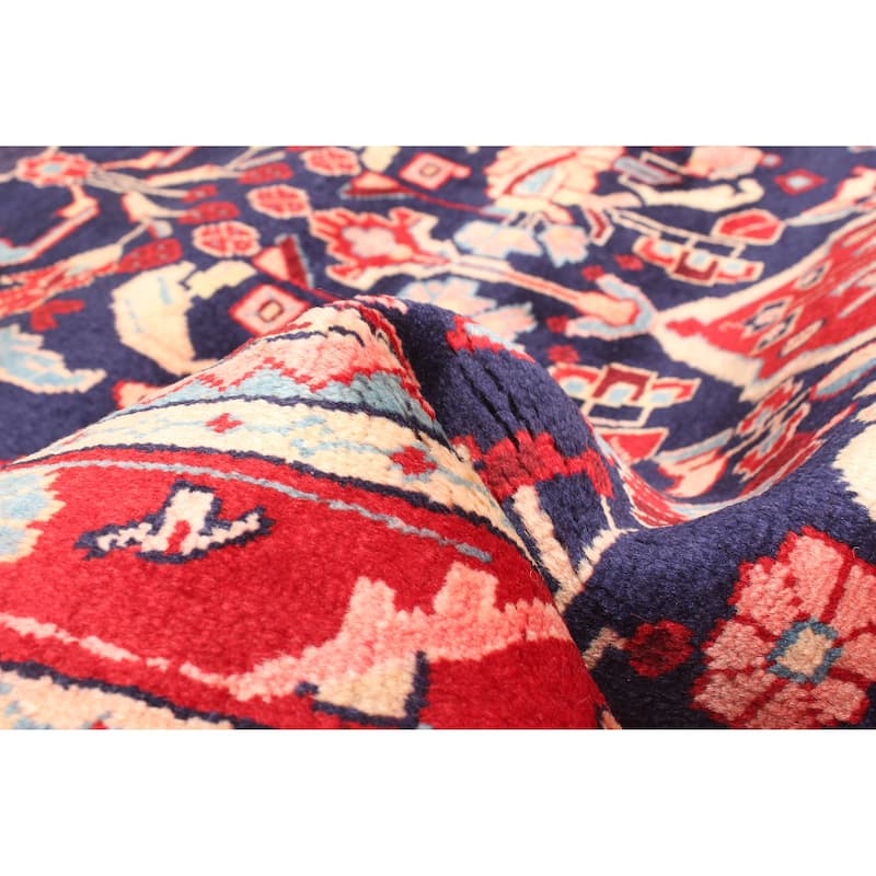 ECARPETGALLERY Hand-knotted Andelz Navy Wool Rug - 4'5 x 7'3