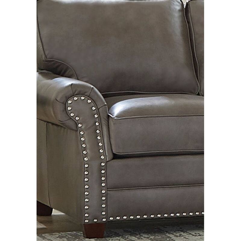 Made in USA Vernon Top Grain Leather Sofa and Two Chairs Set