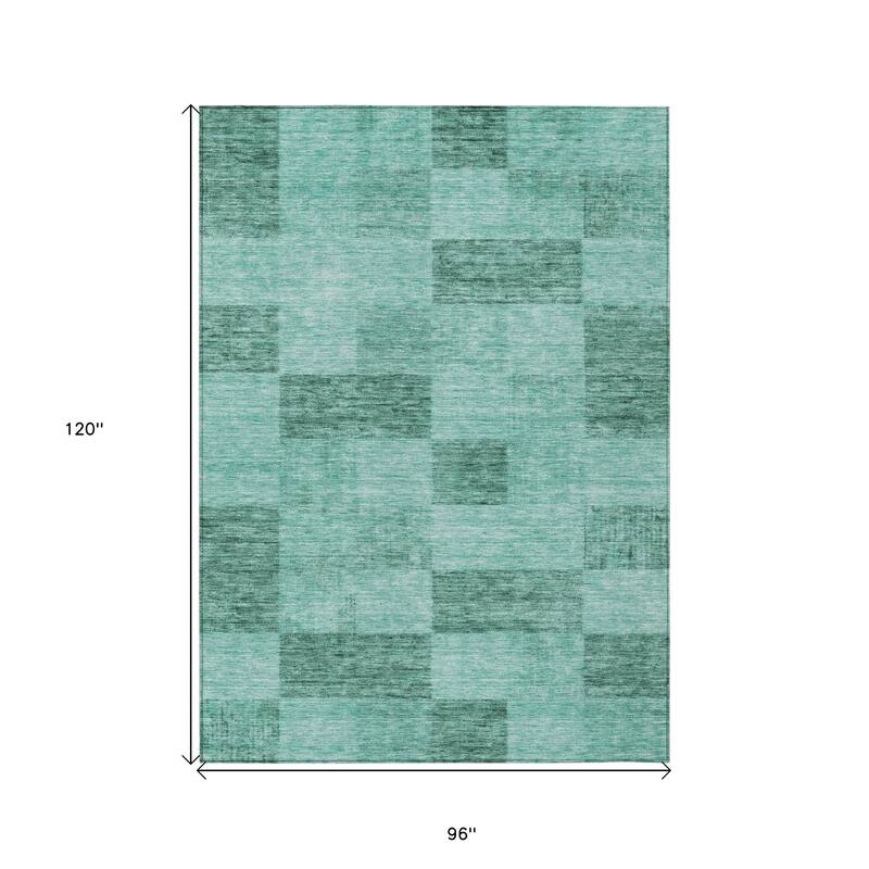 HomeRoots Geometric Transitional Rectangle Outdoor Rug