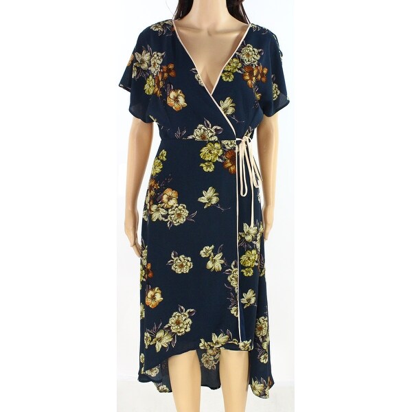 leith floral wrap dress