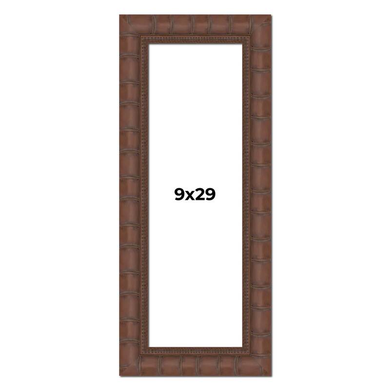 9x29 Frame Pewter Solid Wood Picture Frame Width 1.625 Inches | Interior Frame Depth 0.6875 Inches