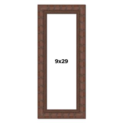 9x29 Frame Pewter Solid Wood Picture Frame Width 1.625 Inches | Interior Frame Depth 0.6875 Inches