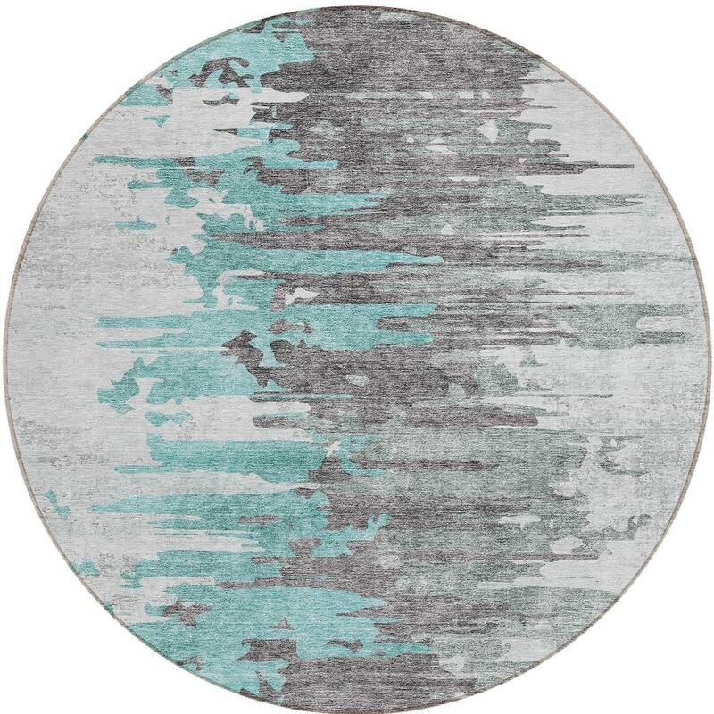HomeRoots Abstract Transitional Rectangle Outdoor Rug