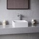 preview thumbnail 3 of 7, Karran Quattro Vibrant Matte White Acrylic 15 in. Square Bathroom Vessel Sink
