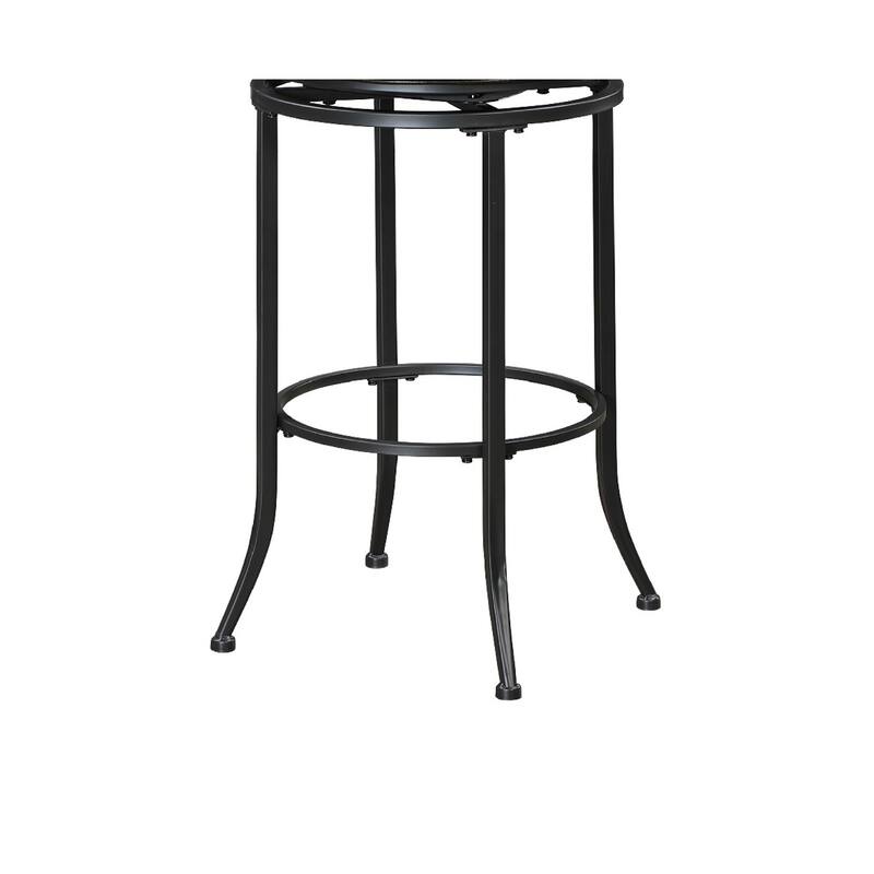 Nira Swivel Bar Height Chair, Brown Faux Leather, Wood Back, Black Metal