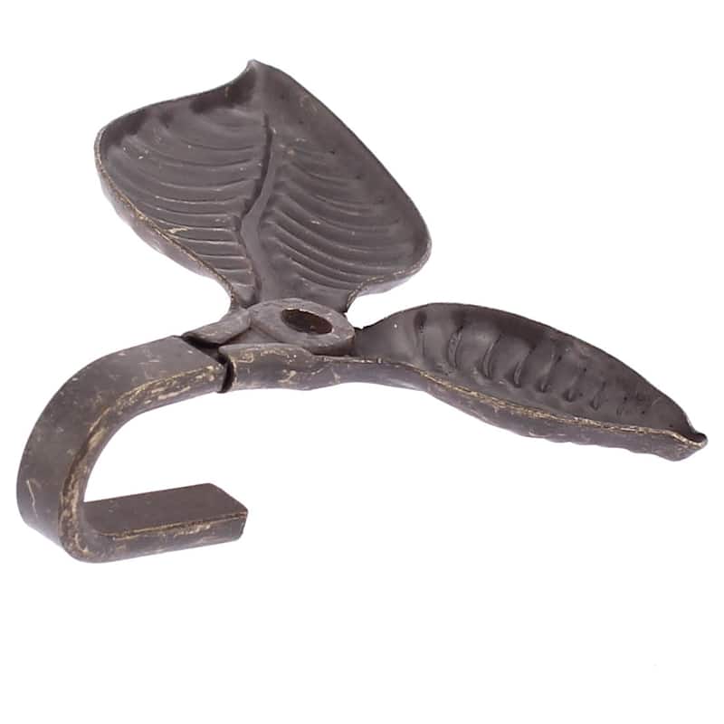 Bedroom Leaf Shape Curtain Tiebacks Wall Hooks 2Pcs - Bronze Tone - 3" x 2.7" x 0.8"