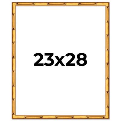 23x28 Frame Gold Bamboo Solid Wood Picture Frame | 1 Inch Moulding