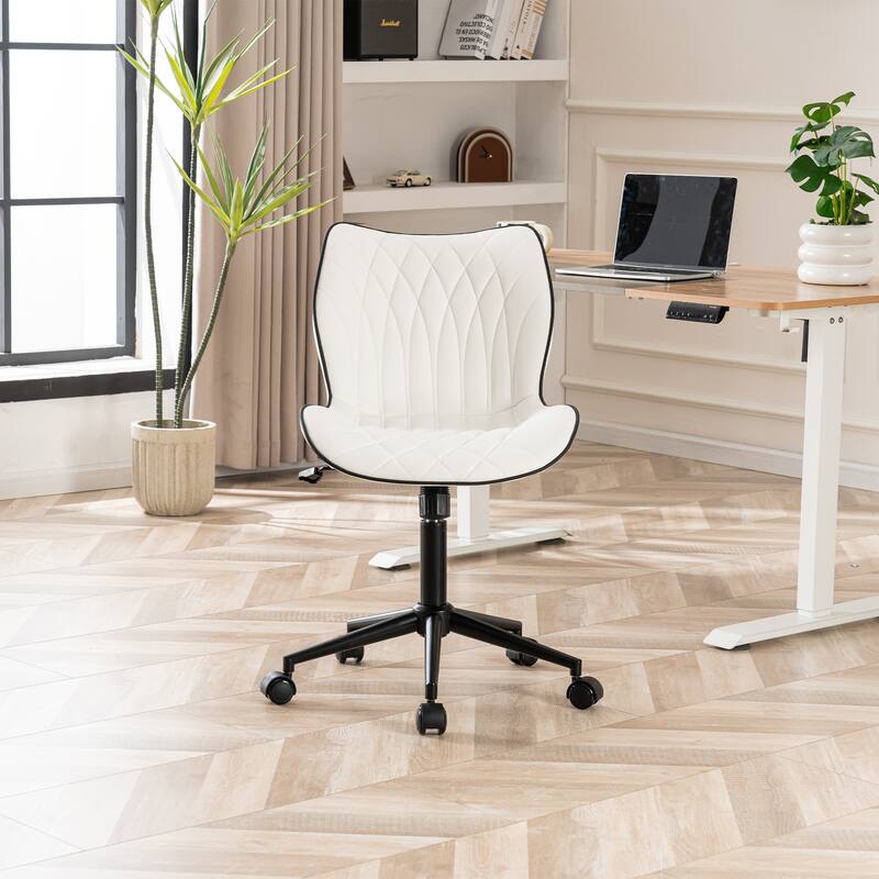 Swivel Armless Desk Chair Office Chairs Makeup Vanity Chair