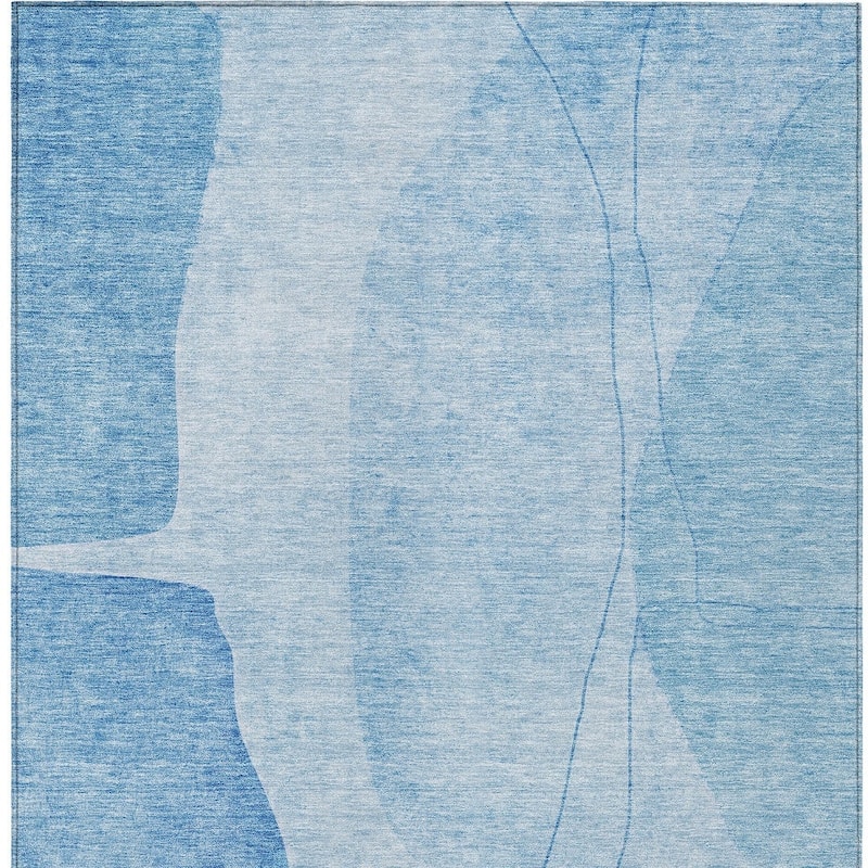 HomeRoots Abstract Transitional Rectangle Outdoor Rug