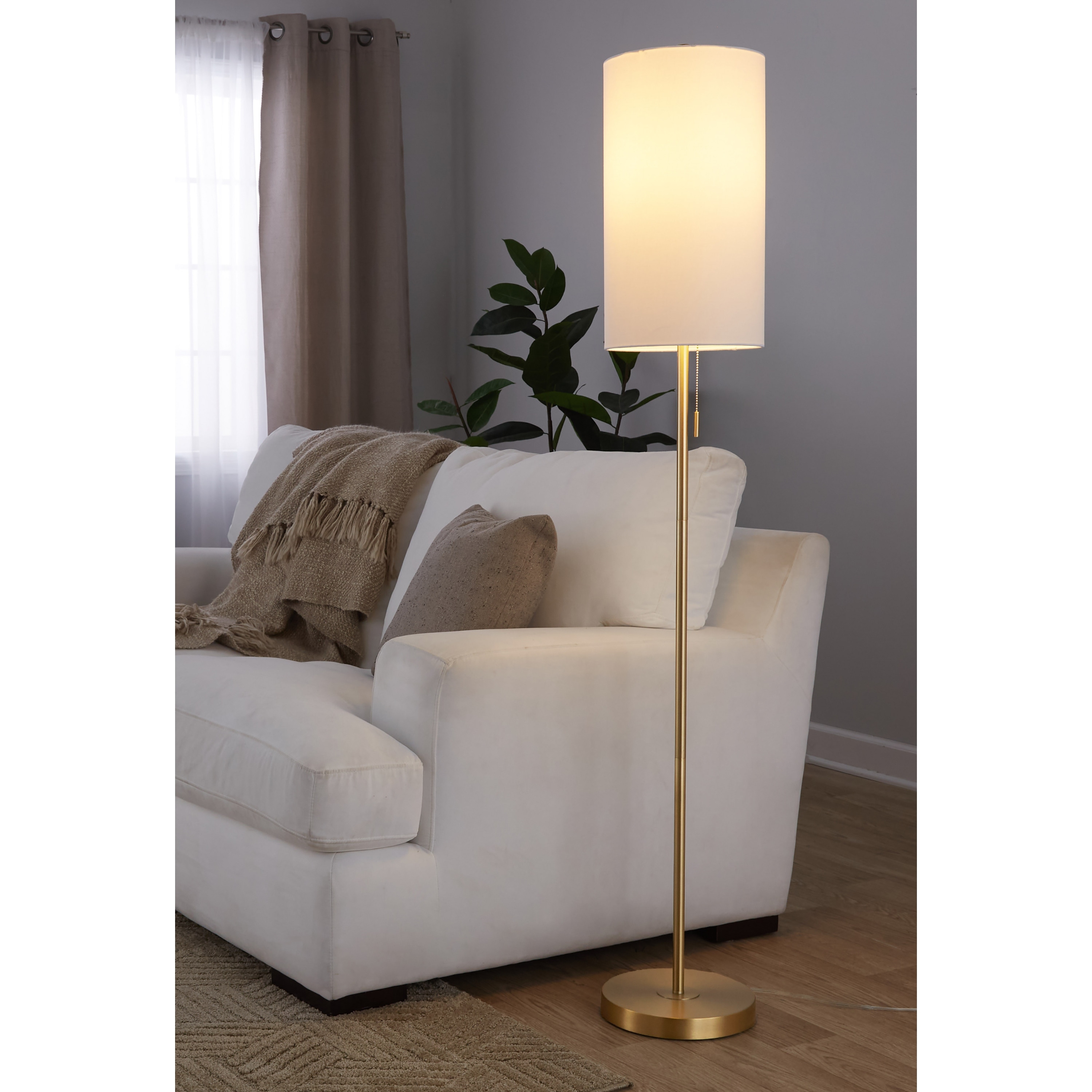 Silver Orchid Mika 62" Metal Floor Lamp