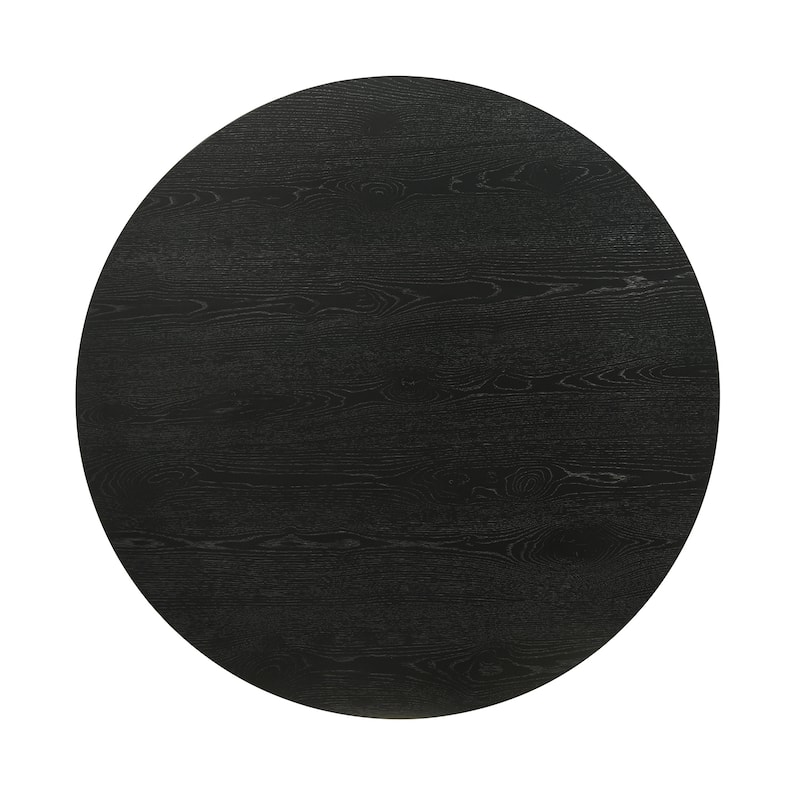 29-inch Round Coffee Table in Ebony Black