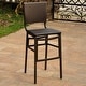 preview thumbnail 4 of 4, International Caravan Resin Wicker Bar-height Barstool (Set of 2) Chocolate