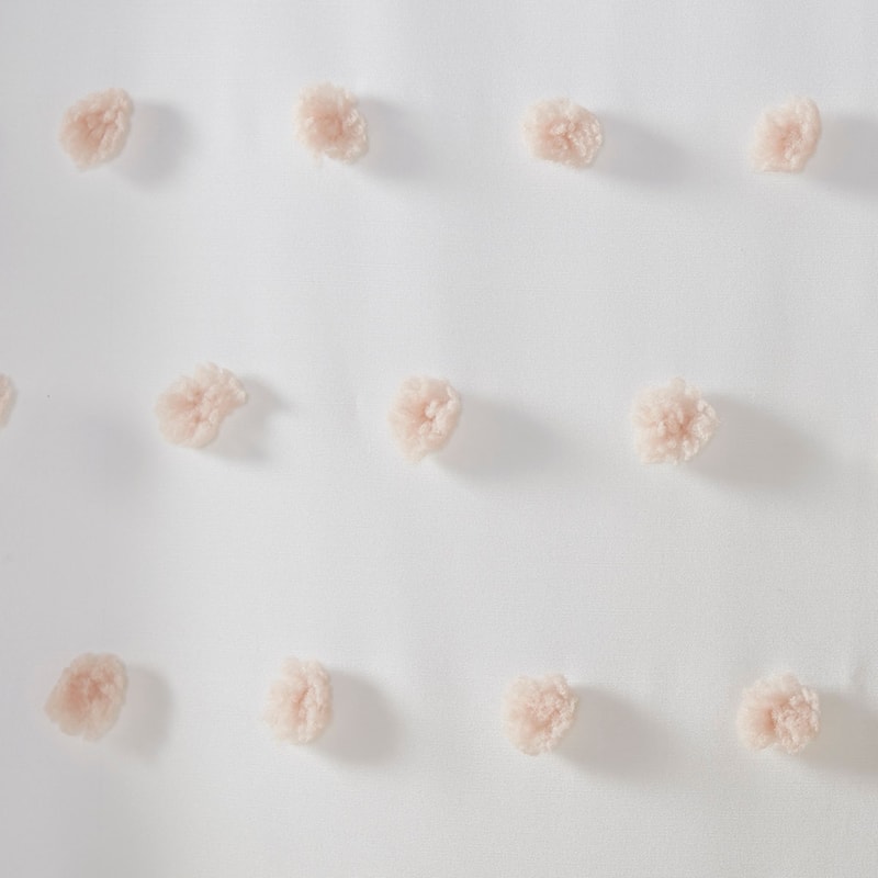 Casual Shower Curtain with Pom Pom