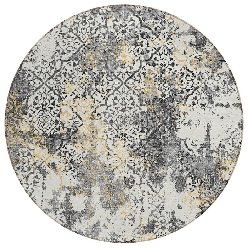 HomeRoots Floral Transitional Rectangle Outdoor Rug