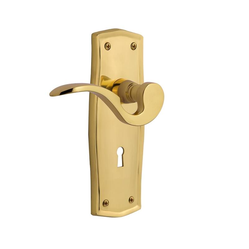 Nostalgic Warehouse Manor Non-Turning One-Sided Door Lever with - Polished Brass