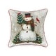 preview thumbnail 1 of 0, Woodland Snowman Printed & Embellished Throw Pillow