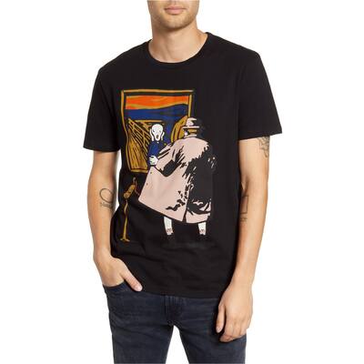 Elevenparis Mens Scream Graphic T-Shirt,, Black, X-Large