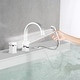 preview thumbnail 19 of 20, PROOX Deck Mount 3 Hole Roman Tub Faucet with Hand Shower
