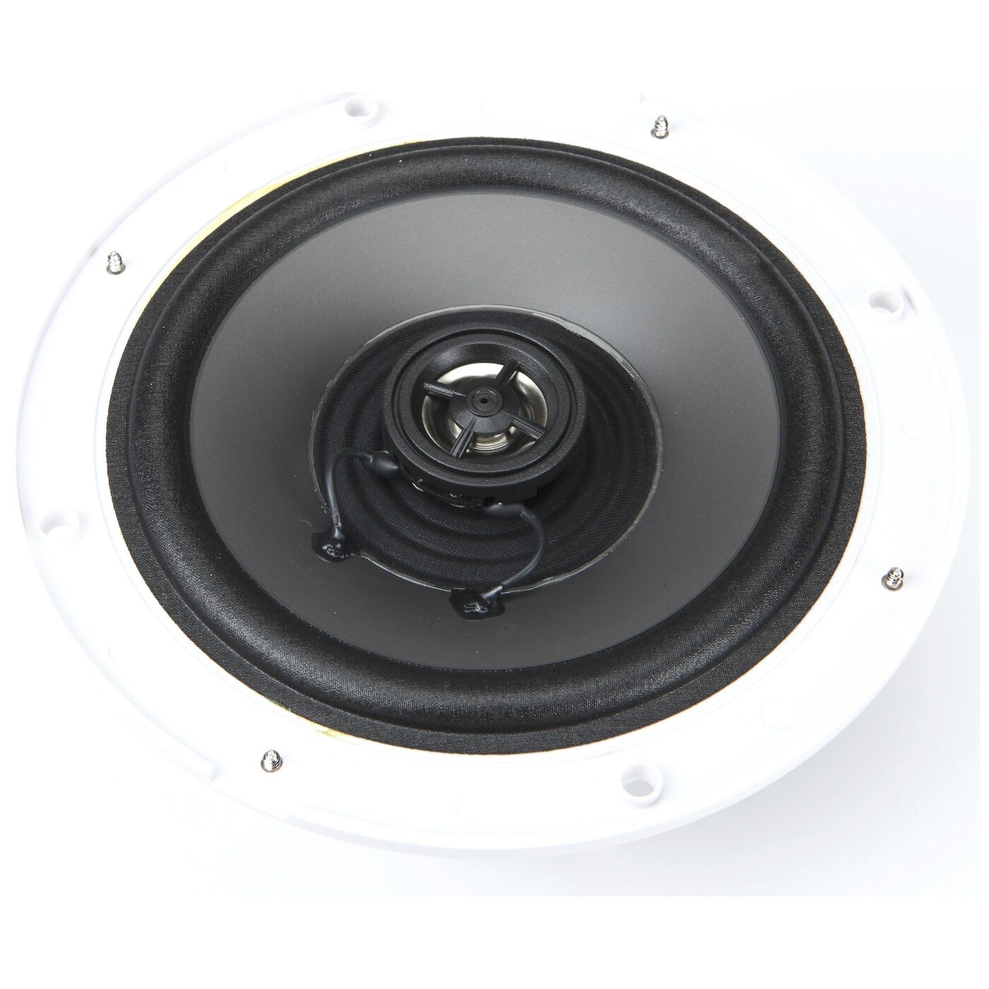 FUSION 6.5/" Round 2-Way Speakers Pair White 200W -