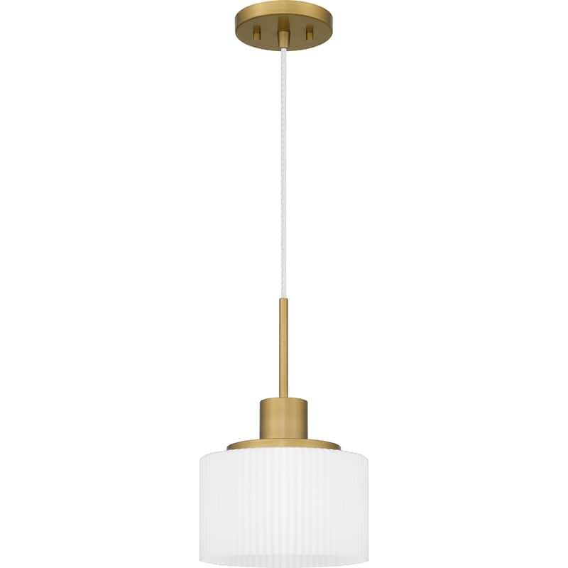 Callahan 1-Light Aged Brass Mini Pendant Light