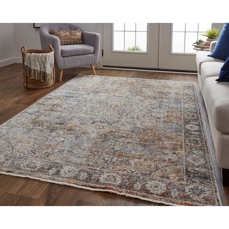 Grand Bazaar Frencess Machine Made Medallion Transitional Area Rug