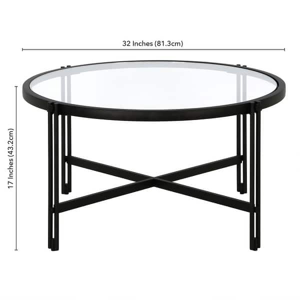 dimension image slide 1 of 2, Inez 32" Wide Round Coffee Table