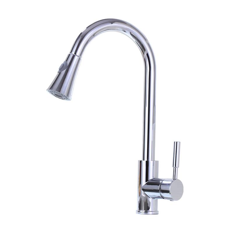 Topcraft High-arc Pull Down kitchen Sink Faucet - Chrome