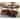 Cienna Traditional Brown Cherry 48-inch Glass Top 1-Shelf Coffee Table with Scrolled Metalwork