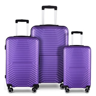 3 Piece Luggage Sets Expandable ABS Hardshell Luggage Lightweight