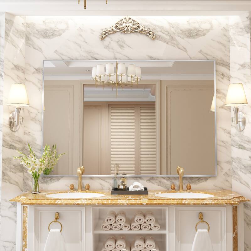 QuivaraView Wall Mounted Aluminum Frame Bathroom Vanity Mirror