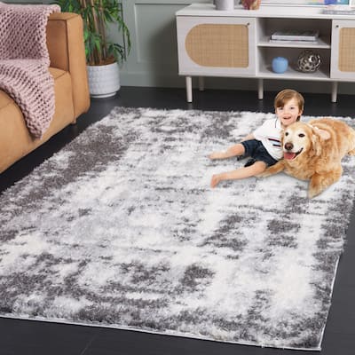 SAFAVIEH Lindsay Shag Pearlene Modern Abstract 2-inch Thick Rug - 9' x 12'