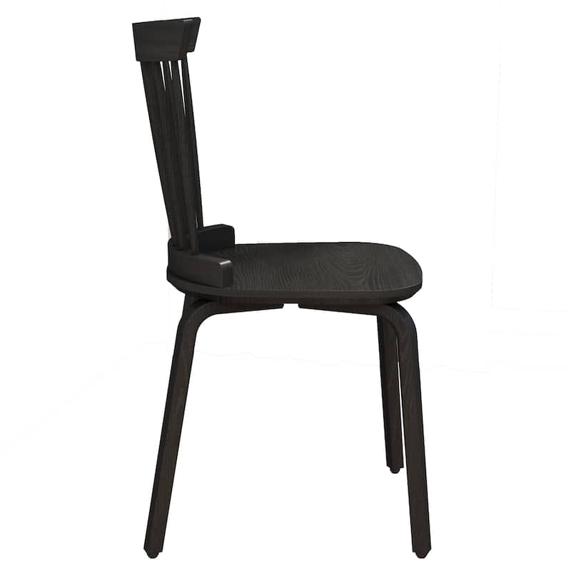 Dining Chairs Set of 2, Farmhouse Wooden Spindle Back Kitchen Chairs Solid Wood Slat Back Windsor Chair (Set of 2)