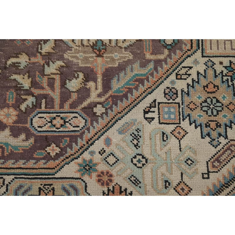 Tabriz Persian Vintage Area Rug Living Room Handmade Wool Carpet - 6'7" x 9'6"