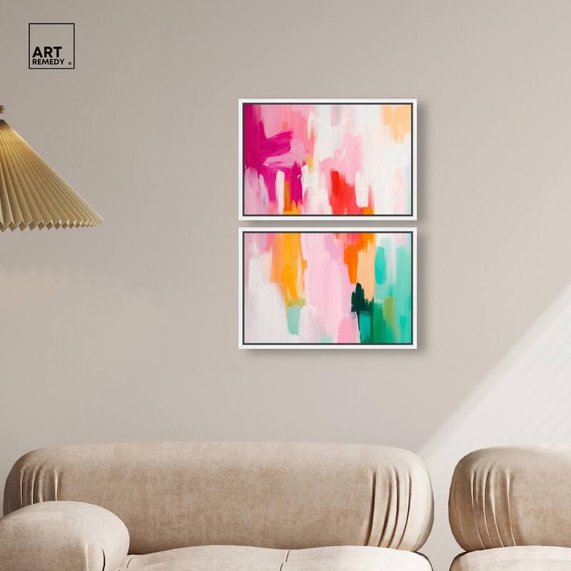 Playful Palette I Canvas Set of 2 by Art Remedy