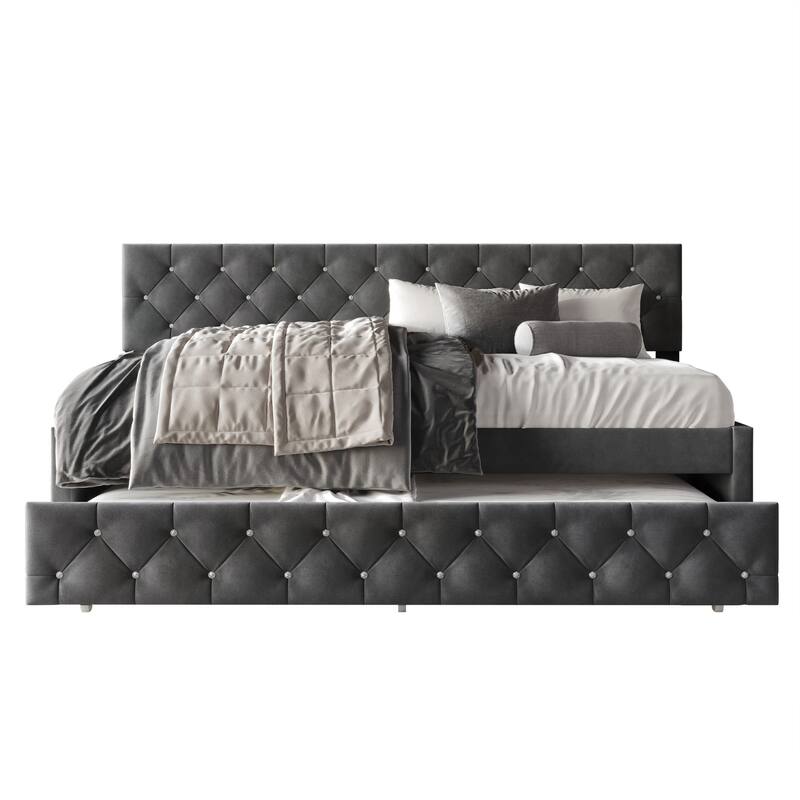 Clayfell Darcey Luxurious Velvet Upholstered Daybed